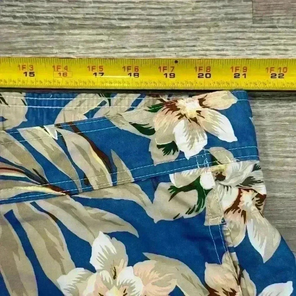 Chaps Mens Floral Board Shorts Multicolor Sz 42x9 Polyester Swim Trunks Hawaiian - Picture 10 of 13